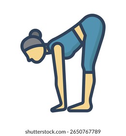 Yoga pose Vector Icon which can easily modify or edit
