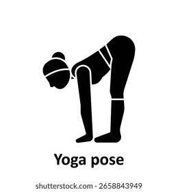 Icono de Vector de pose de yoga que puede modificarse o editarse fácilmente

