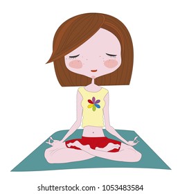 Yoga pose vector illustration