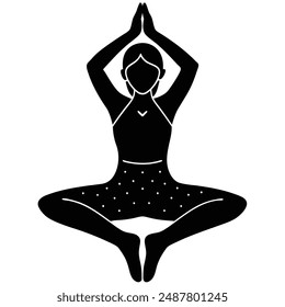 Yoga pose vector illustration icon