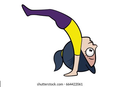 Yoga Pose. Vector Illustration. Isolated on white background.