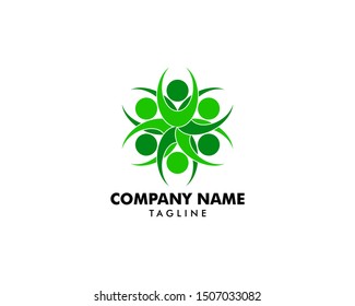 Yoga pose vector logo design template