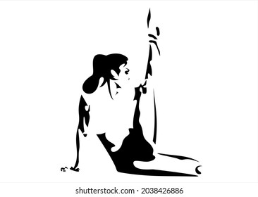 Yoga pose vector symbol. Yoga icon