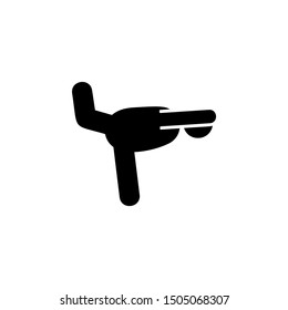 Yoga, pose, warrior icon. Element of fat man yoga icon