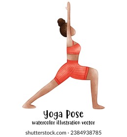 Yoga Pose, Watercolor Yoga, Woman, Lady, yoga