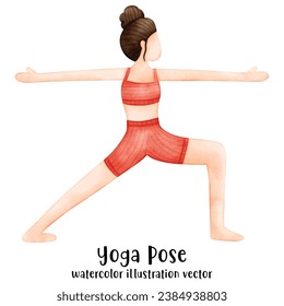 Yoga Pose, Watercolor Yoga, Woman, Lady, yoga