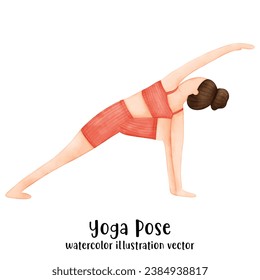 Yoga Pose, Watercolor Yoga, Woman, Lady, yoga