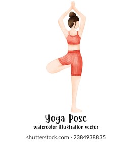 Yoga Pose, Watercolor Yoga, Woman, Lady, yoga