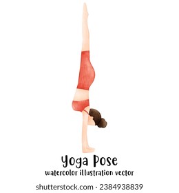 Yoga Pose, Watercolor Yoga, Woman, Lady, yoga