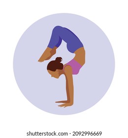 Yoga pose. woman doing exercises. 
