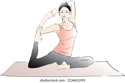 yoga pose woman. mental health