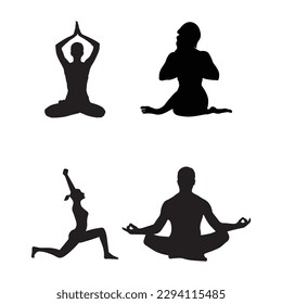 yoga poses all different art design