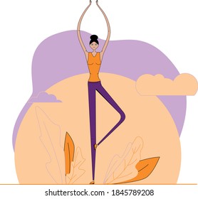 yoga poses color pattern for website or design . Vector illustration