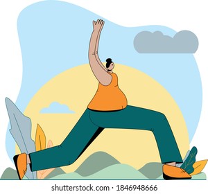 el yoga plantea un patrón de color para el sitio web o el diseño. Ilustración del vector