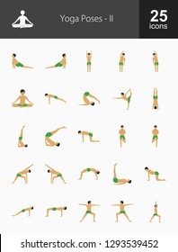 Yoga Poses Flat Icons