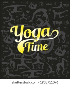 El yoga representa el diseño gráfico del arte vectorial