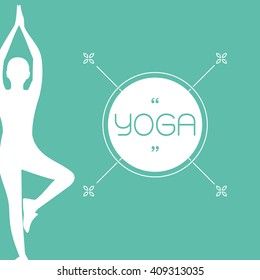 yoga poses in heart with hug hand concept Vector illustration