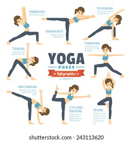 Yoga Poses Infographic Elements