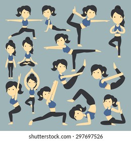 Yoga Poses Infographic Elements