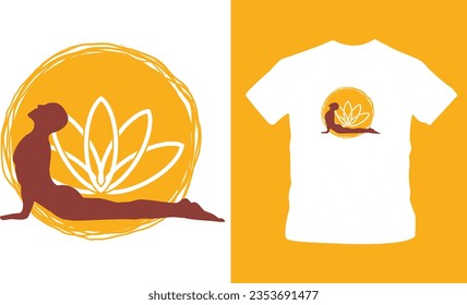 Yoga poses or meditation symbol, yoga shirts, meditation shirts Vector illustration for tshirt, hoodie, website, print, application, logo, clip art, poster and print on demand merchandise