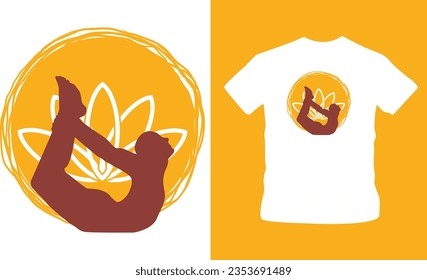 Yoga poses or meditation symbol, yoga shirts, meditation shirts Vector illustration for tshirt, hoodie, website, print, application, logo, clip art, poster and print on demand merchandise