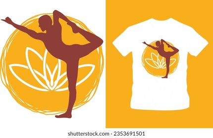 Yoga poses or meditation symbol, yoga shirts, meditation shirts Vector illustration for tshirt, hoodie, website, print, application, logo, clip art, poster and print on demand merchandise