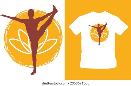 Yoga poses or meditation symbol, yoga shirts, meditation shirts Vector illustration for tshirt, hoodie, website, print, application, logo, clip art, poster and print on demand merchandise