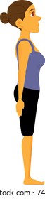 Yoga poses. Mountain pose. Vector illustration on white background.