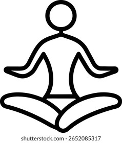 Yoga poses outline icon set. meditation, fitness, exercise outline collection