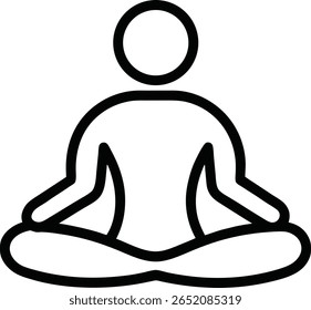 Yoga poses outline icon set. meditation, fitness, exercise outline collection
