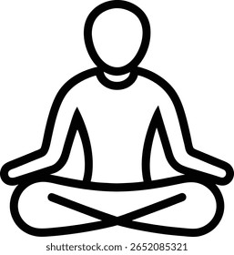 Yoga poses outline icon set. meditation, fitness, exercise outline collection