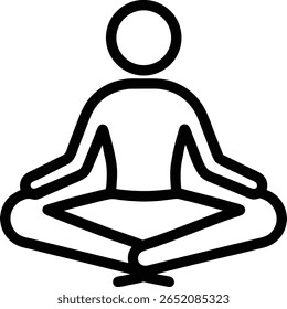 Yoga poses outline icon set. meditation, fitness, exercise outline collection
