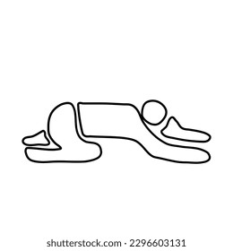 Yoga poses outline icon vector illustrations