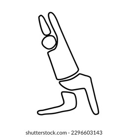 Yoga poses outline icon vector illustrations