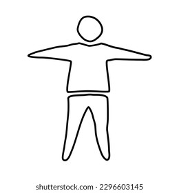 Yoga poses outline icon vector illustrations