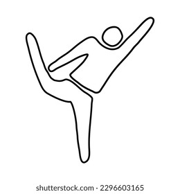 El yoga plantea ilustraciones del vector de iconos de contorno