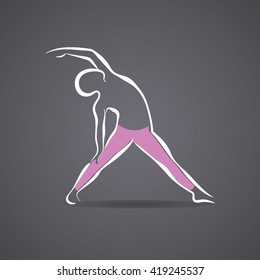 Yoga poses, yoga pants, Reverse Triangle pose