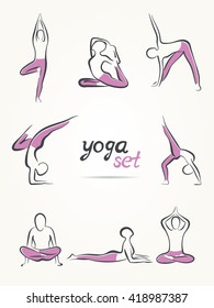 Yoga poses, yoga pants, yoga set