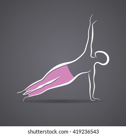 Yoga poses, yoga pants, Side plank pose