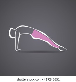 Yoga poses, yoga pants, upward plank pose