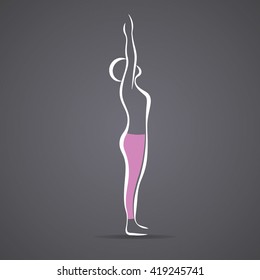 Yoga poses, yoga pants, Upward salute pose