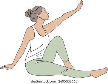 Yoga poses relaxing vector image