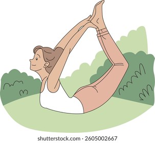 Yoga poses relaxing vector image