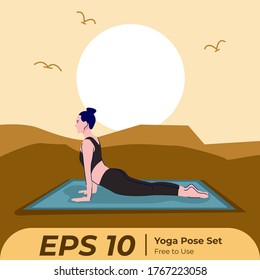 Colección Yoga Poses Set, en la montaña