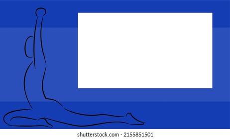 yoga poses silhouette illustration background in vector format