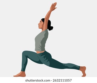 Yoga Poses Surya Namaskar Mulher Ilustrada - Fluxo de Saudação do Sol, Prática da Manhã, Calma Interior, Bem-Estar Físico e Aumento de Energia