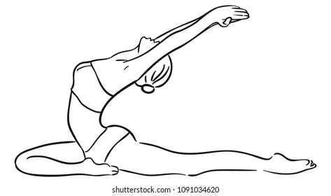 Yoga poses woman vector