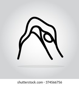 Yoga poses.Vector illustration.