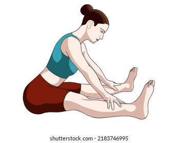 Yoga position (a.k.a asana) vector illustration. Position 24