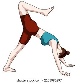 Yoga position (a.k.a asana) vector illustration. Position 25